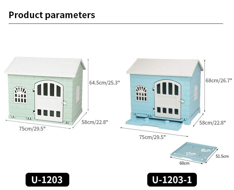 Factory Removable Plastic Washable Indoor Cat Dog Pet Cages & Houses