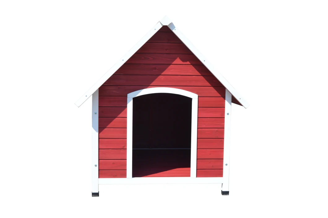 Red Color Large Wooden Dog Kennel