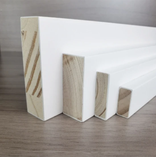 Profili MDF in legno di pino massiccio con primer bianco