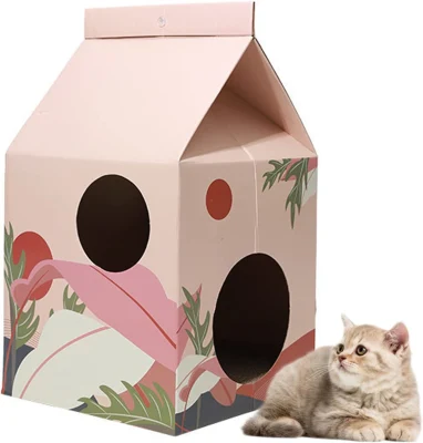 Cuccia per gatti in cartone – Appartamento per gatti con tiragraffi – Cuccia per gatti